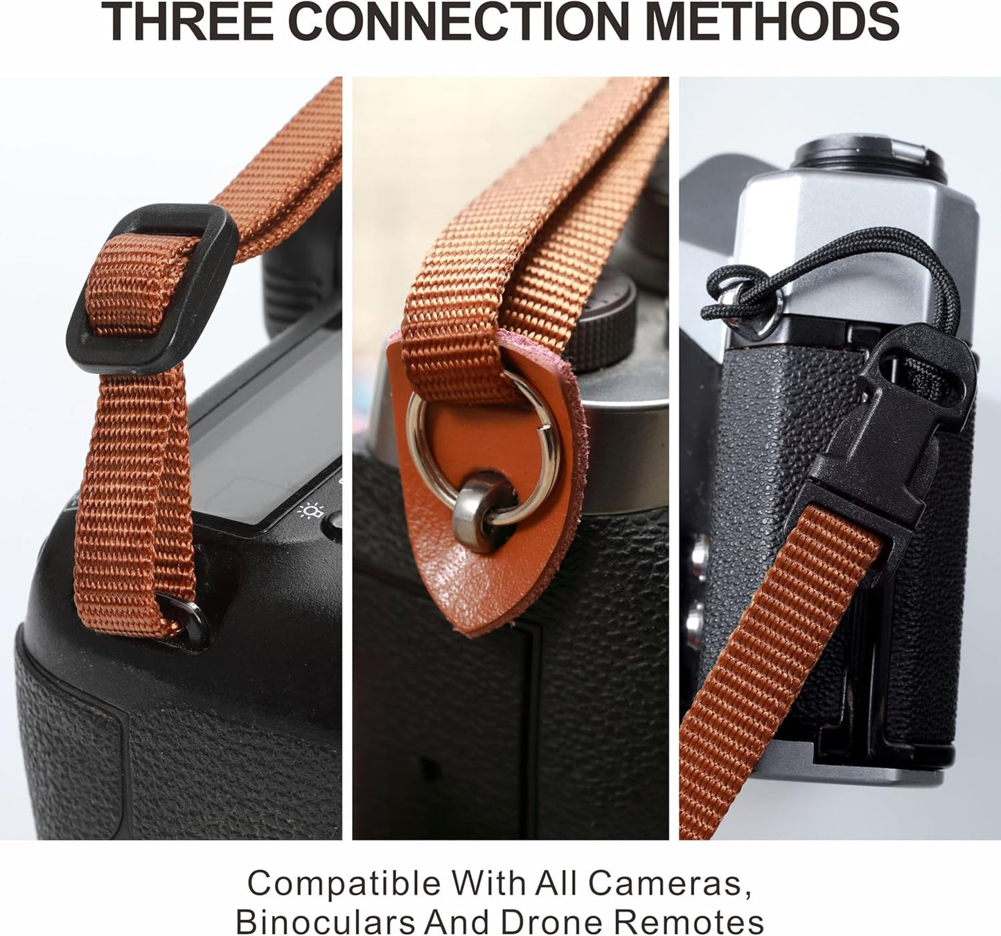Padwa Lifestyle Sun God Camera Strap - 2" Full Grain Leather Ends, Vintage Sun Face Camera Straps for Photographers, Soft Chamois Velvet Padded Strap Quick Release fits All Cameras
