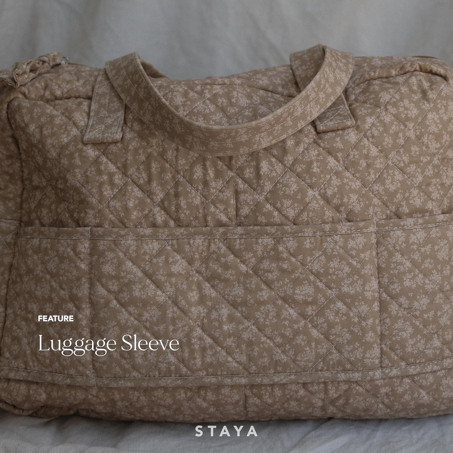 Staya Quilted Duffle Bag - Perfect Travel Companion, Quilted Weekender Bag for Women, (Floral Canvas)