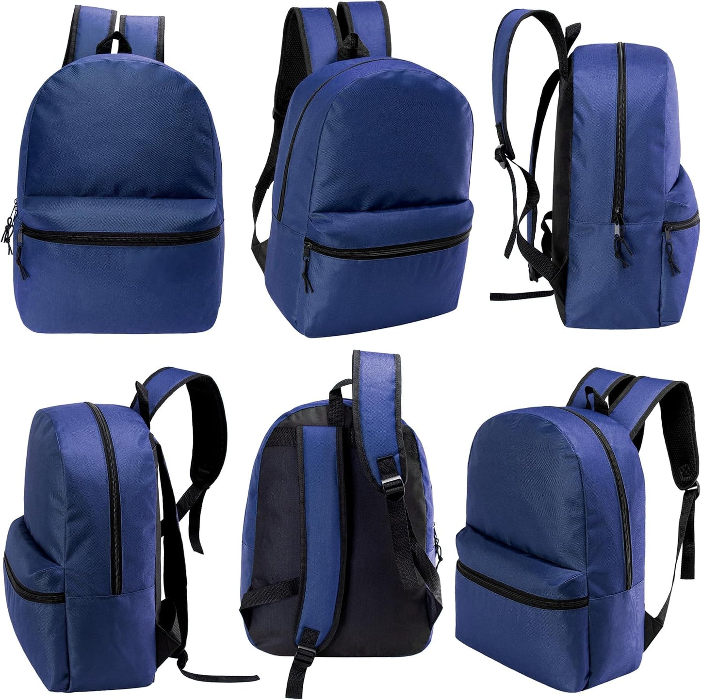 17" School Backpacks for Kids - Backpacks in Bulk for Elementary, Middle, and High School Students in Assorted Colors