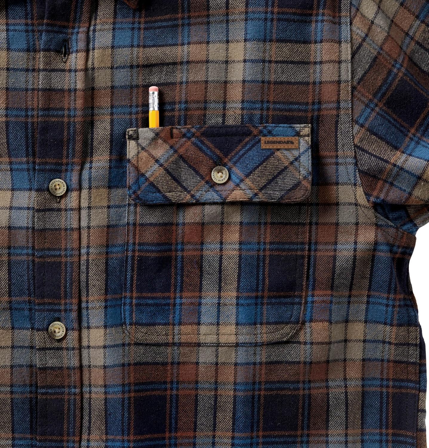 Legendary Whitetails Men's Flannel Shirt Long Sleeve Button Down 100% Cotton