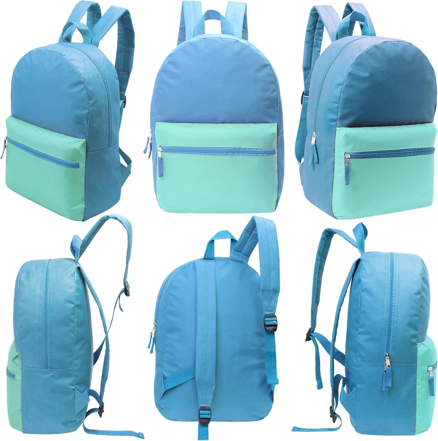 17" School Backpacks for Kids - Backpacks in Bulk for Elementary, Middle, and High School Students in Assorted Colors