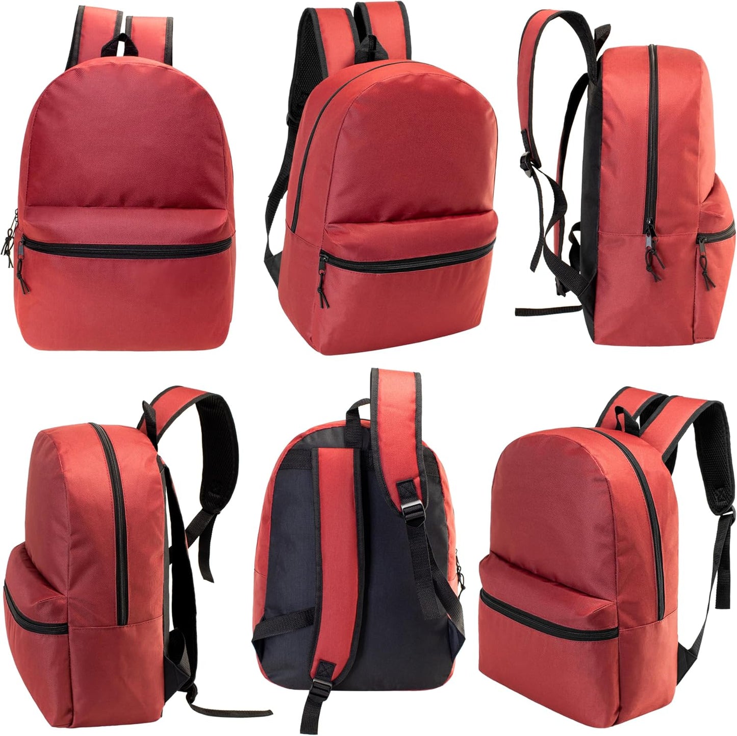 17" School Backpacks for Kids - Backpacks in Bulk for Elementary, Middle, and High School Students in Assorted Colors