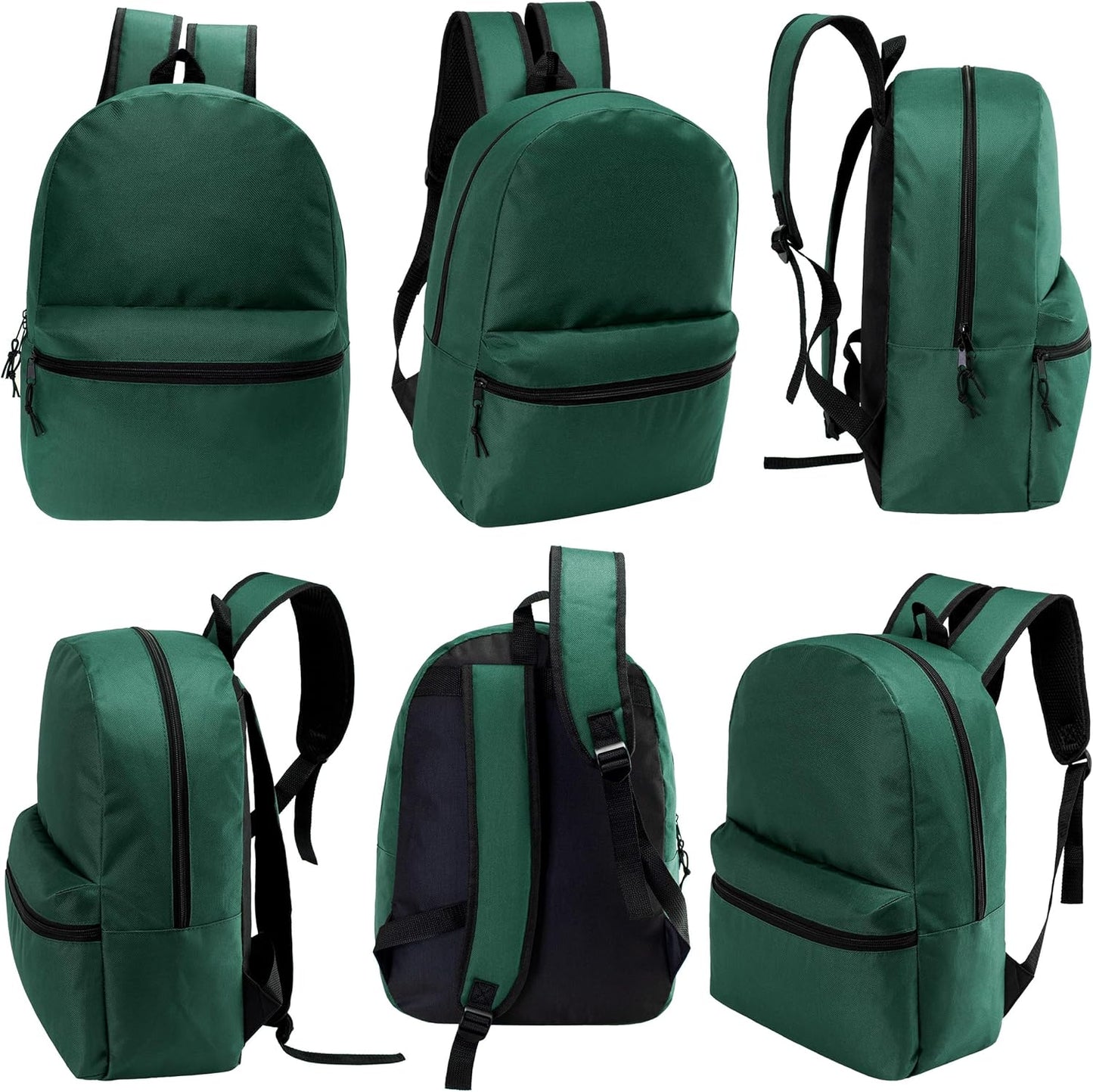 17" School Backpacks for Kids - Backpacks in Bulk for Elementary, Middle, and High School Students in Assorted Colors