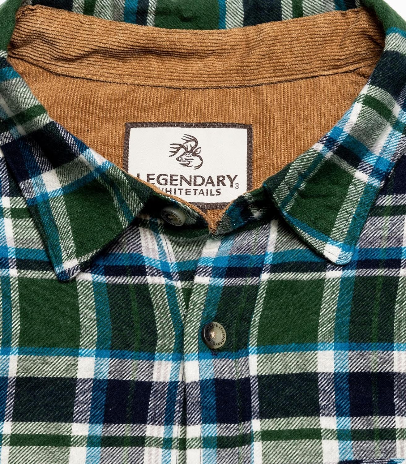 Legendary Whitetails Men's Flannel Shirt Long Sleeve Button Down 100% Cotton