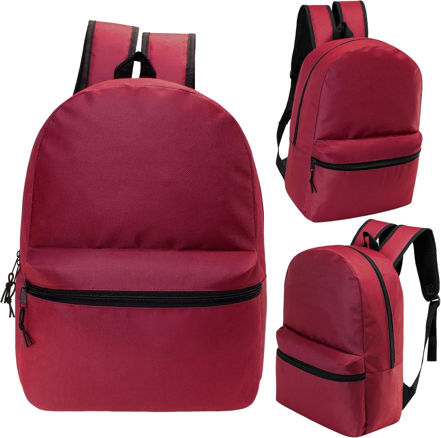 17" School Backpacks for Kids - Backpacks in Bulk for Elementary, Middle, and High School Students in Assorted Colors