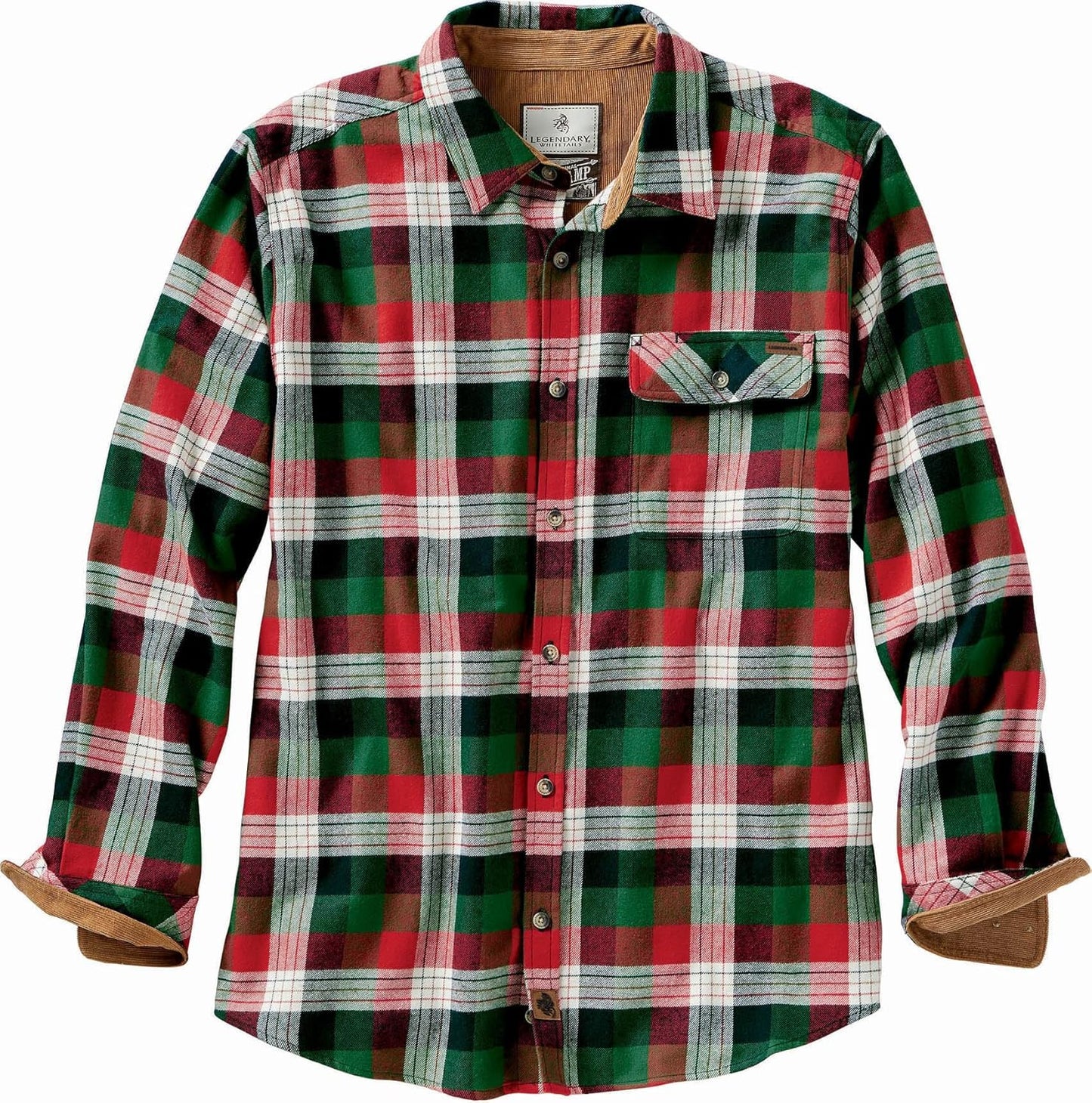 Legendary Whitetails Men's Flannel Shirt Long Sleeve Button Down 100% Cotton