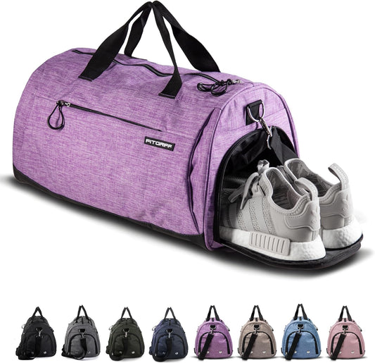 Fitgriff® Gym Bag for Men & Women with Shoe & Wet Compartment - Duffle Bag for Travel, Sports, Fitness & Workout