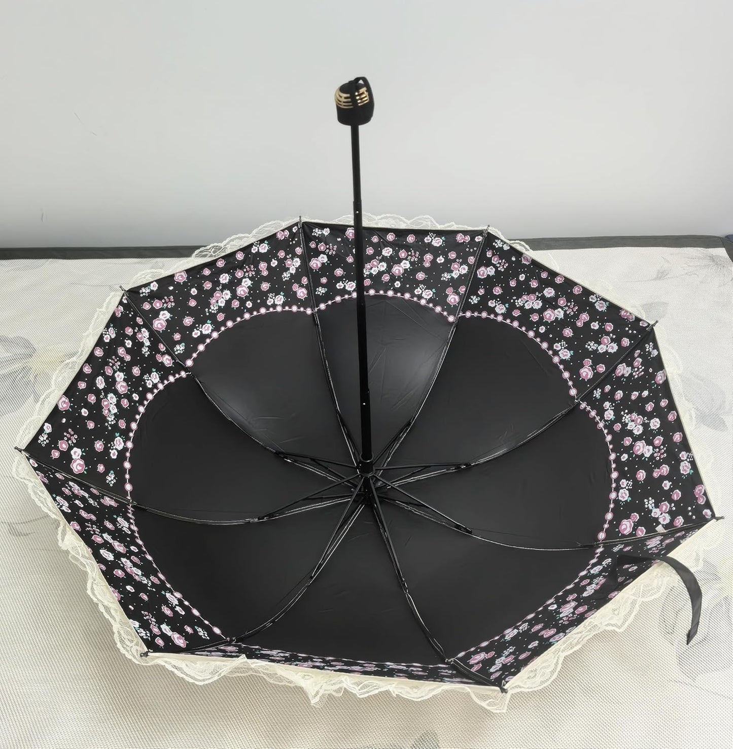Vintage Lace Parasol Gothic Lolita Umbrella UV Sun Protection Witch Cosplay Photoshoot Props Party Decoration