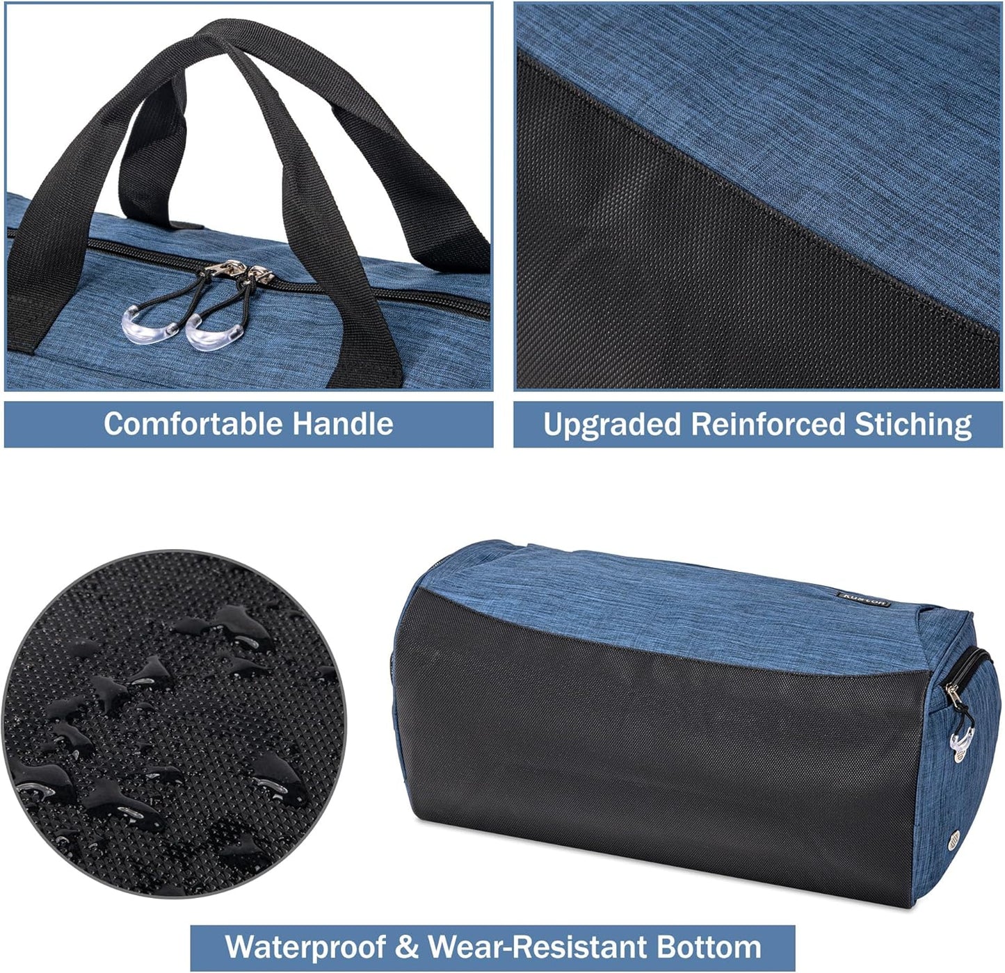 Kuston Sports Gym Bag with Shoes Compartment, Trolley Sleeve and Wet Pocket Gym Duffel Bag Overnight Bag-Upgraded