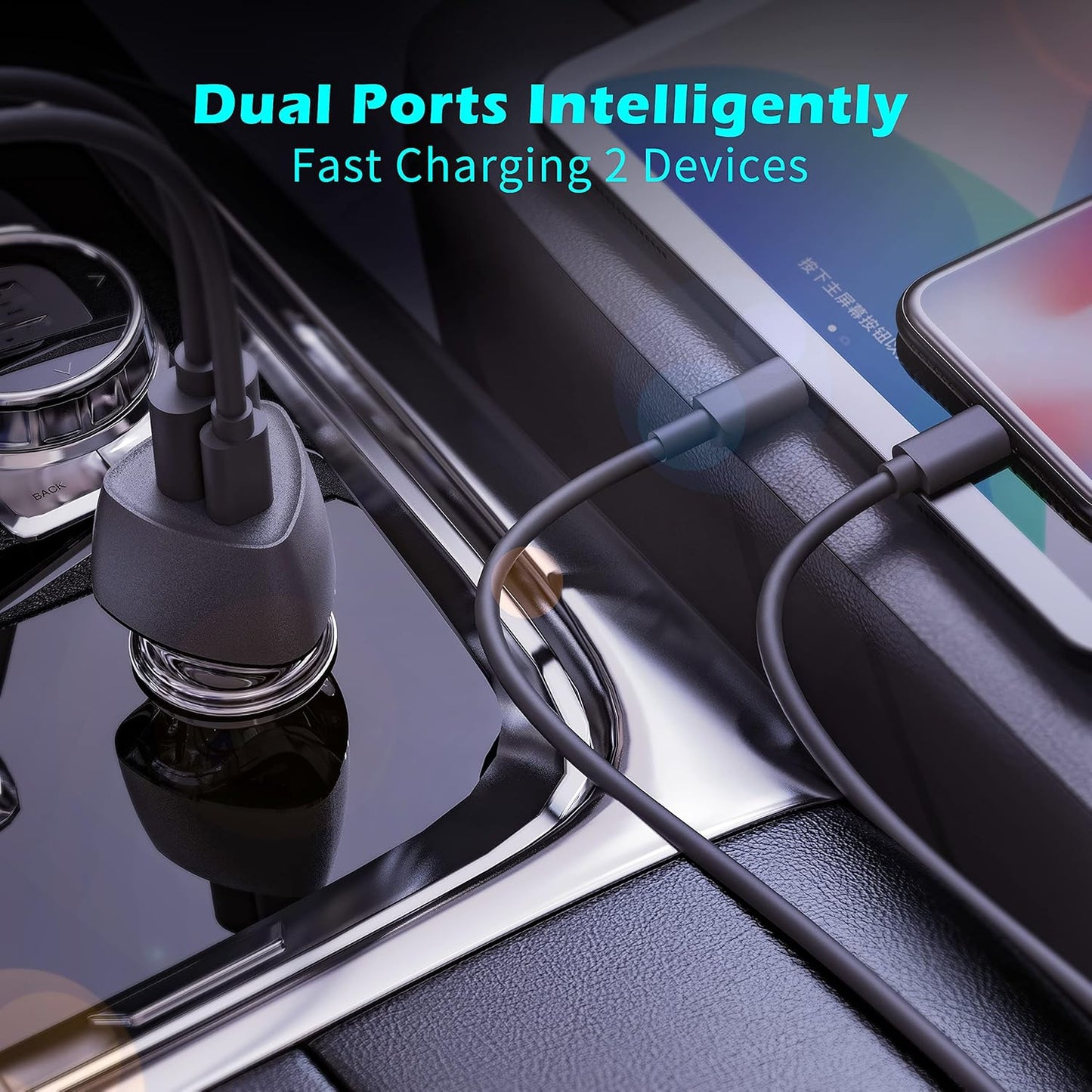 (10pack) SUNDA USB C Fast Car Charger 51W Dual Ports PD/PPS&QC3.0, Cell Phone Automobile Chargers, for Apple Smart-Phones and Android Car Charger, Compatible with iPhone 16/15 Pro/14 Mini/iPhone 13