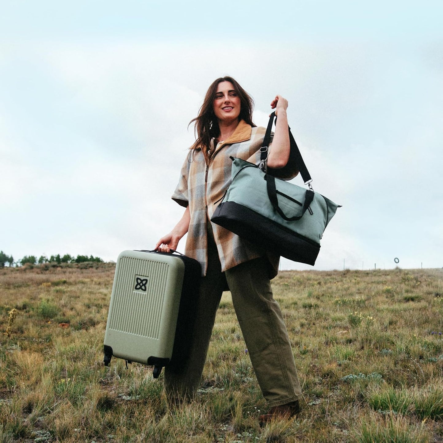 Sherpani Boston, Anti-Theft Weekender Bags,Travel Duffel Bag for Women, Carry On Tote Bag with Removable Shoe Bottom Compartment, Metal Hardware