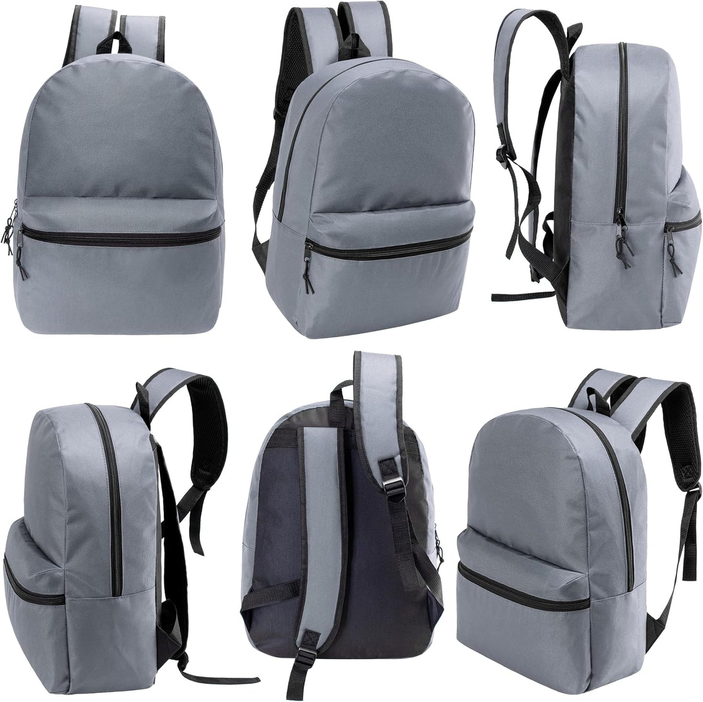 17" School Backpacks for Kids - Backpacks in Bulk for Elementary, Middle, and High School Students in Assorted Colors