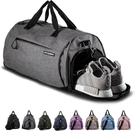 Fitgriff® Gym Bag for Men & Women with Shoe & Wet Compartment - Duffle Bag for Travel, Sports, Fitness & Workout