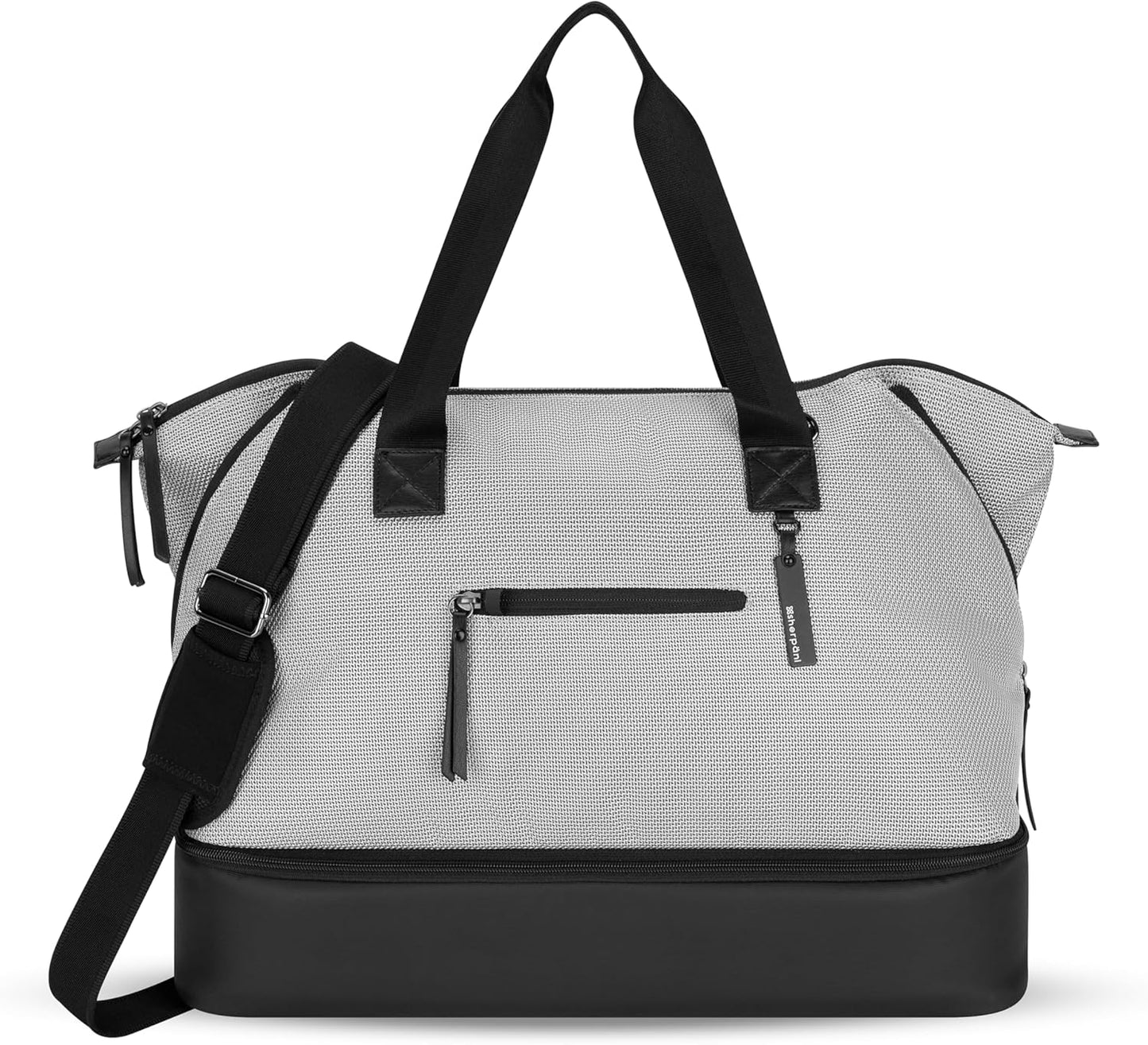 Sherpani Boston, Anti-Theft Weekender Bags,Travel Duffel Bag for Women, Carry On Tote Bag with Removable Shoe Bottom Compartment, Metal Hardware