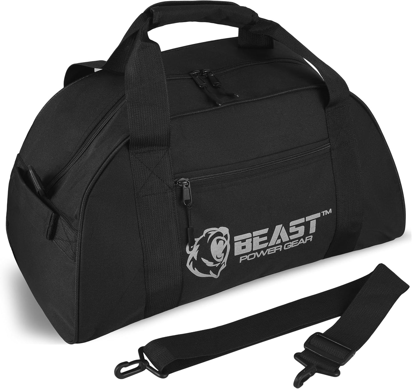 Unisex Duffel Bag Black, Extra Roomy Waterproof Small Gym Bag For Women with Shoe Compartment, Sports Bags with Zippered Pockets, Adjustable Straps Duffle Bag Travel Large Gym Bag For Men