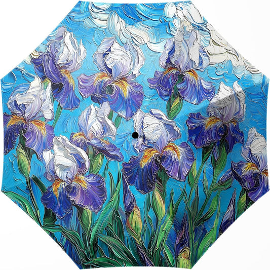 Small Compact Travel Automatic Folding Umbrella for Women, Portable Lightweight, Rain, Wind, UV Sun Shade