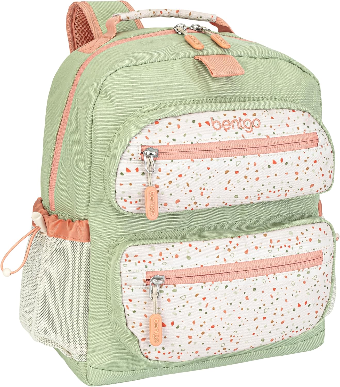 Bentgo Kids Backpack (Whimsy & Wonder Collection) - Lightweight 14’’ for School, Travel & Daycare - Ideal for Kids 4+, Durable & Water-Resistant, Roomy Interior, Loop for Lunch Bag (Geo Speckle)