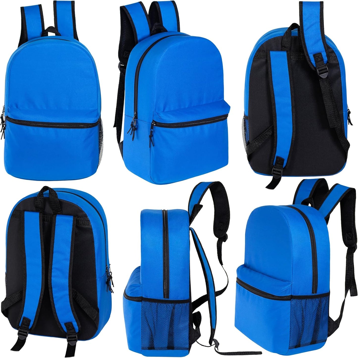 17" School Backpacks for Kids - Backpacks in Bulk for Elementary, Middle, and High School Students in Assorted Colors