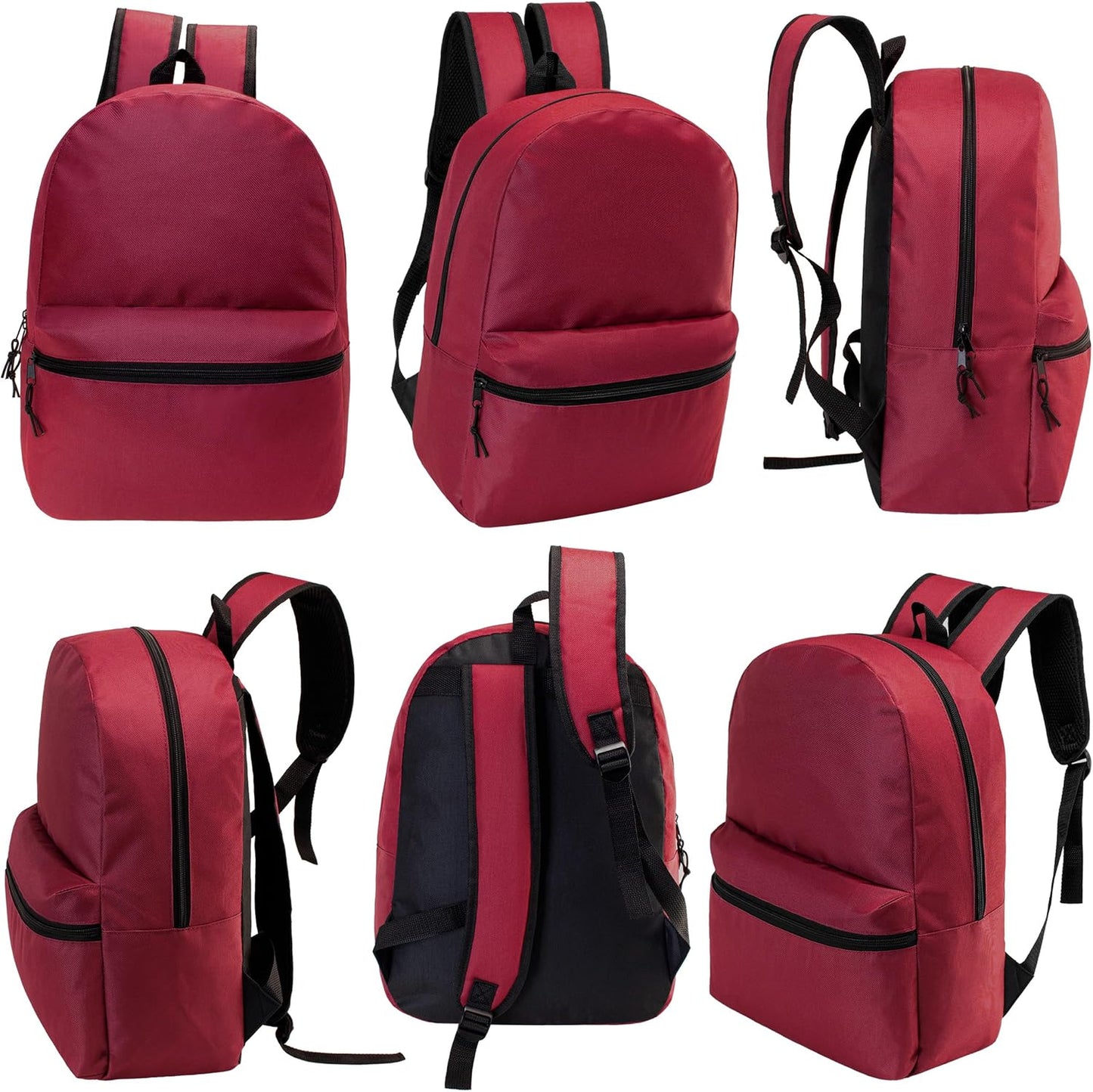 17" School Backpacks for Kids - Backpacks in Bulk for Elementary, Middle, and High School Students in Assorted Colors